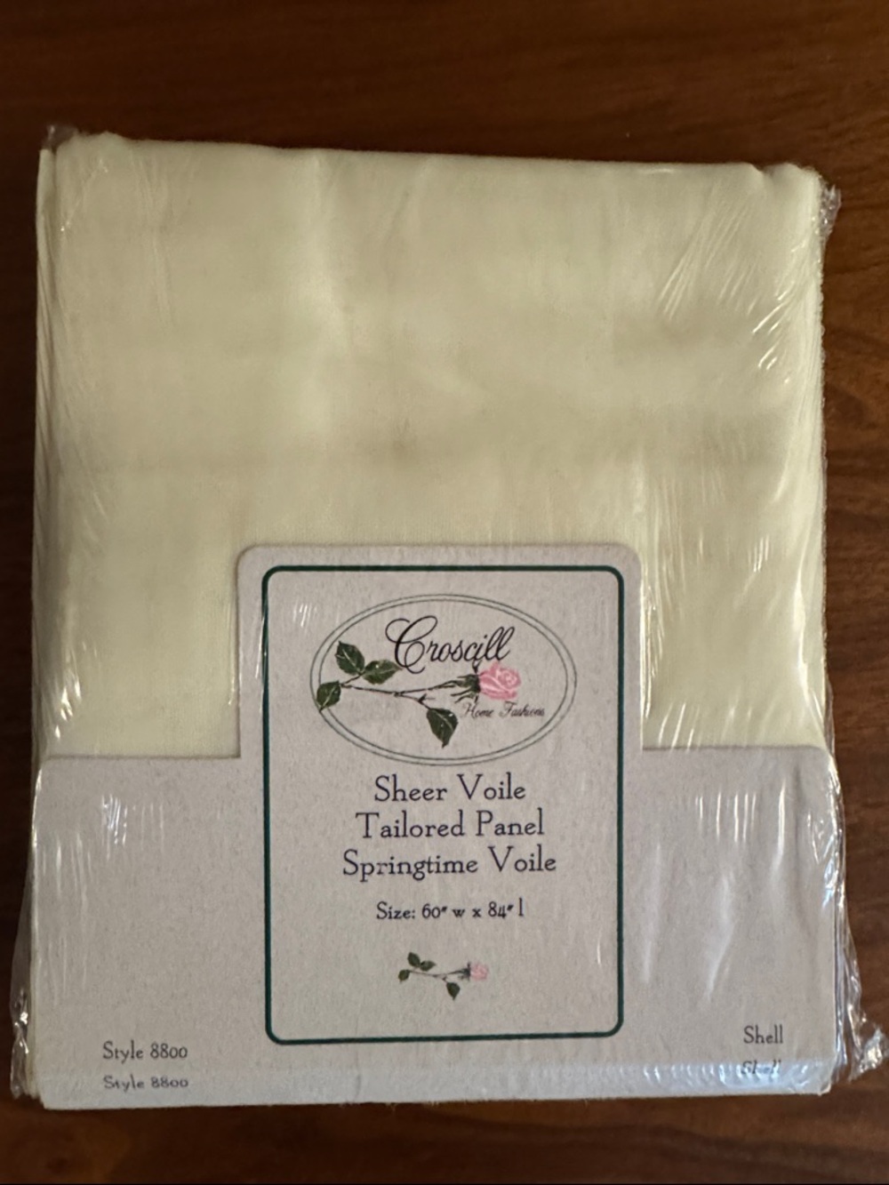 Croscill 60”x84” sheer curtain panel off-white